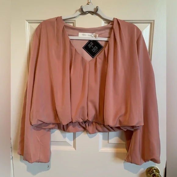 NWT Bishop + Young bubble top in rose. Size XS - Picture 3 of 6